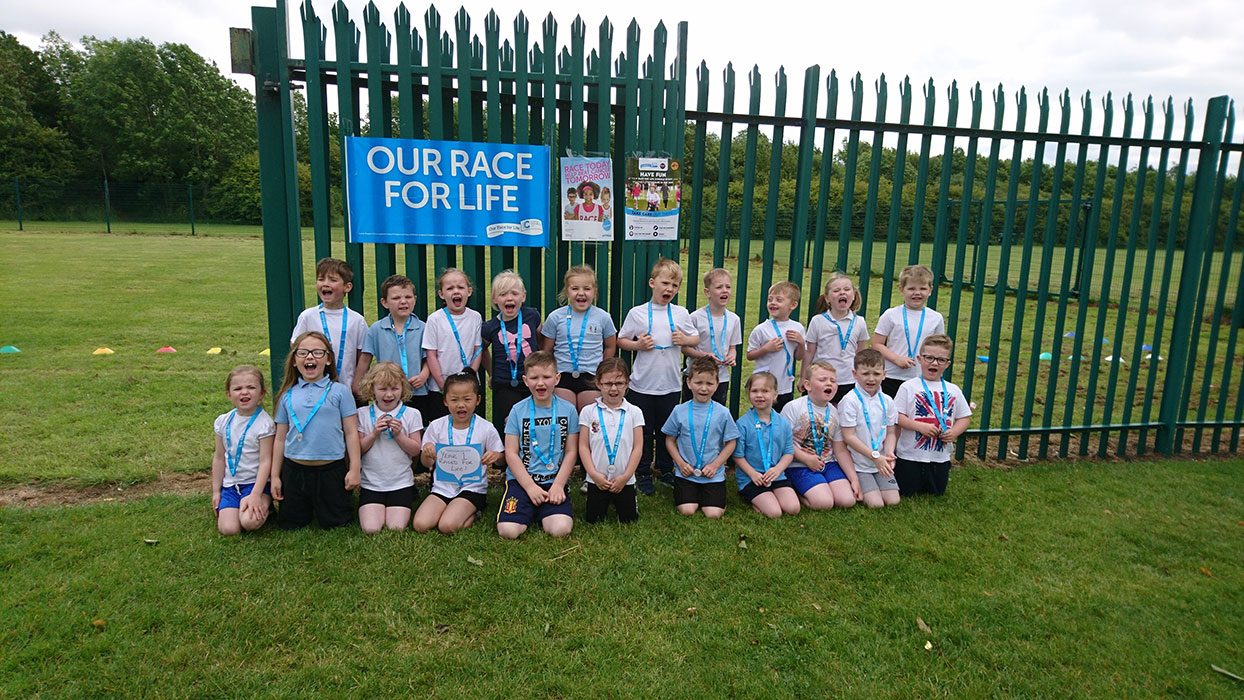 Norton Primary Academy pupils run Race for Life to support Cancer Research UK